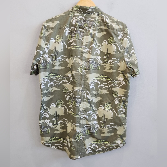 Off The Grid Baja Shirt Vented Outdoor Jeep Green Pockets Men's Size Large - Picture 4 of 7